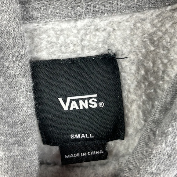 VANS Hooded Sweatshirt Kids Size Small Unisex Gray/Black/Red - Picture 8 of 9